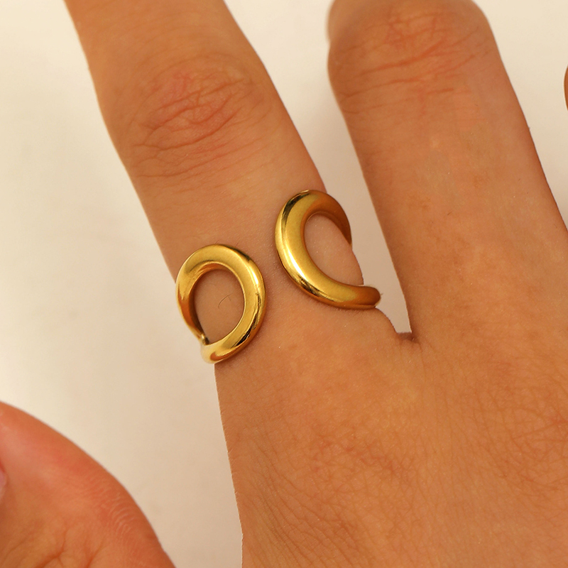 Minimalist Ring Stackable - Stainless Steel Irregular Hollow Rings for
