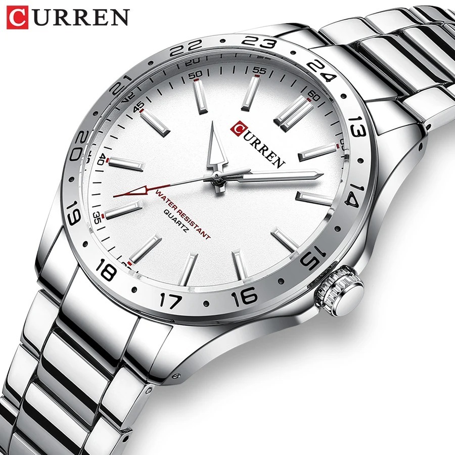 Jewelry Watches Men - CURREN 8452 Silver White Gift Quartz