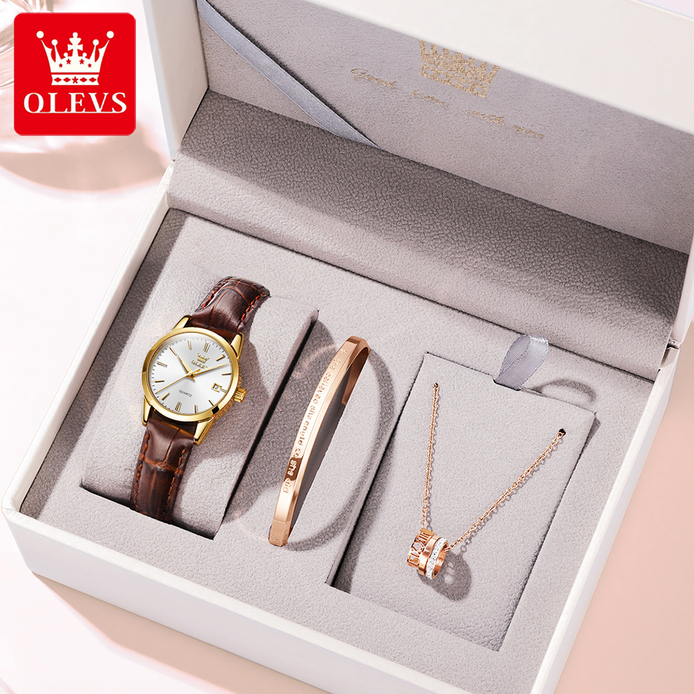OLEVS Watch 6898 Women Watches - đánh giá và giá Leather Bracelet