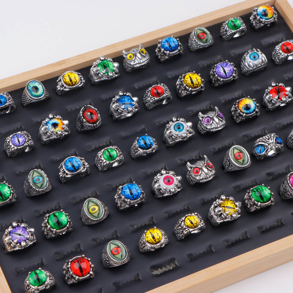 10/20/30/50Pcs/Lot Fashion Pun - đánh giá và giá Gothic Skull Ring