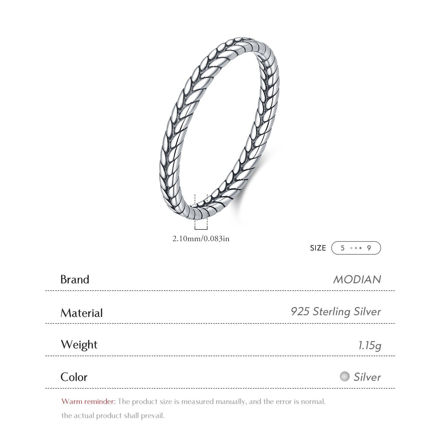 MODIAN 925 Sterling Silver Ret - đánh giá và giá Minimalist Ring Stackable