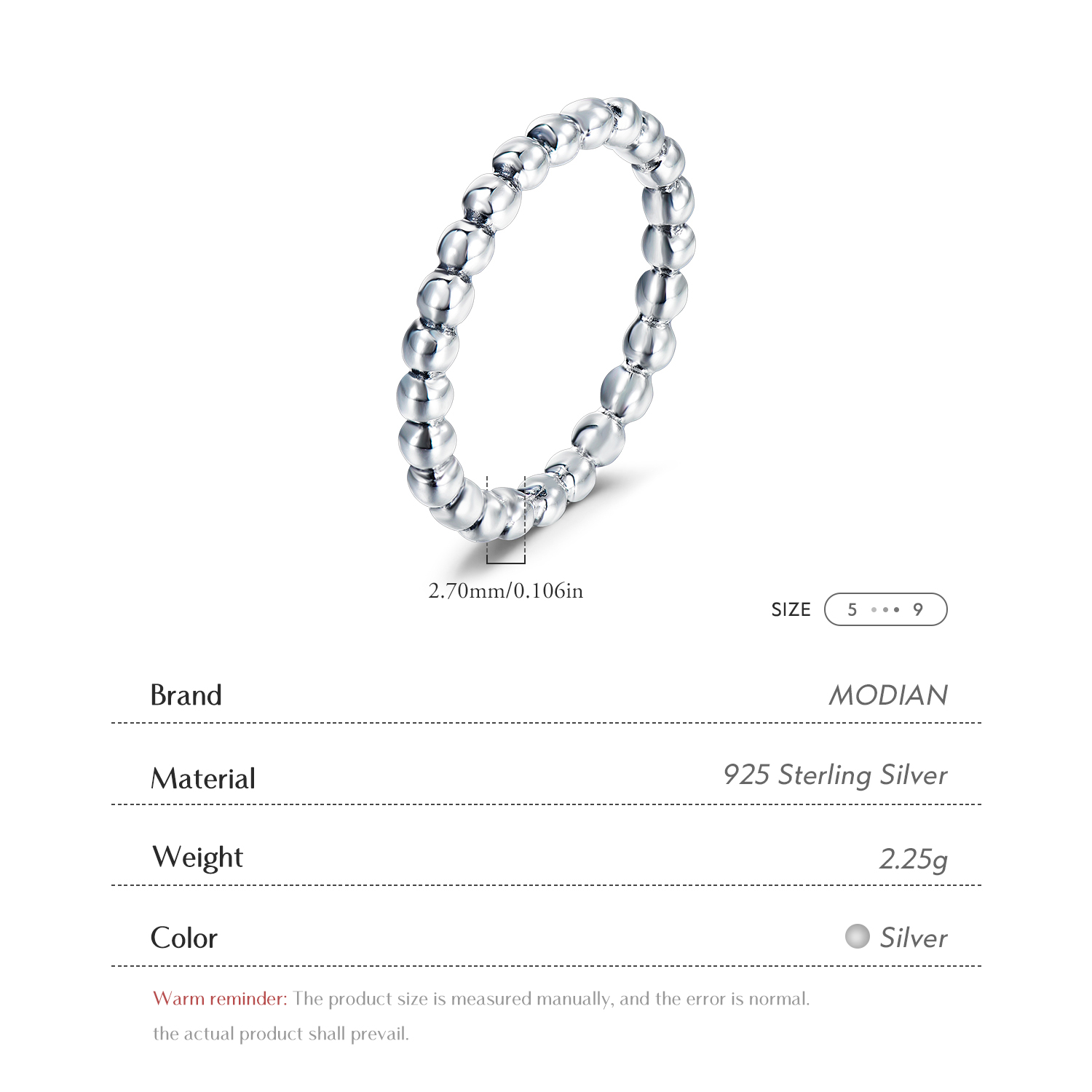 Modian Tối Giản Đơn Giản Thật  - đánh giá và giá Minimalist Ring Stackable
