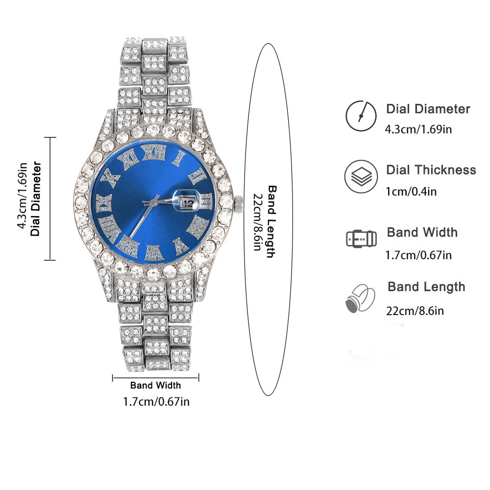 3pcs Hip-hop Watch Jewelry Set - đánh giá và giá Jewelry Watches Men