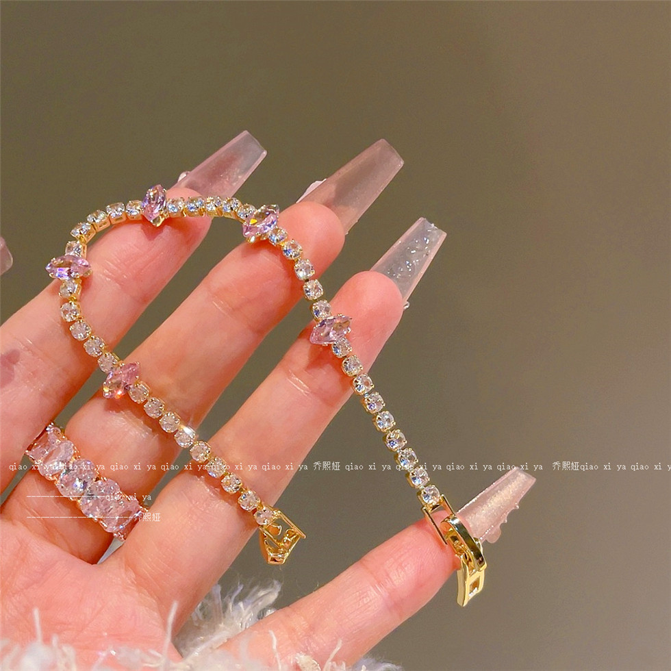 Pink Full Diamand Zircon Brace - đánh giá và giá Best Jewelry Watches For Women