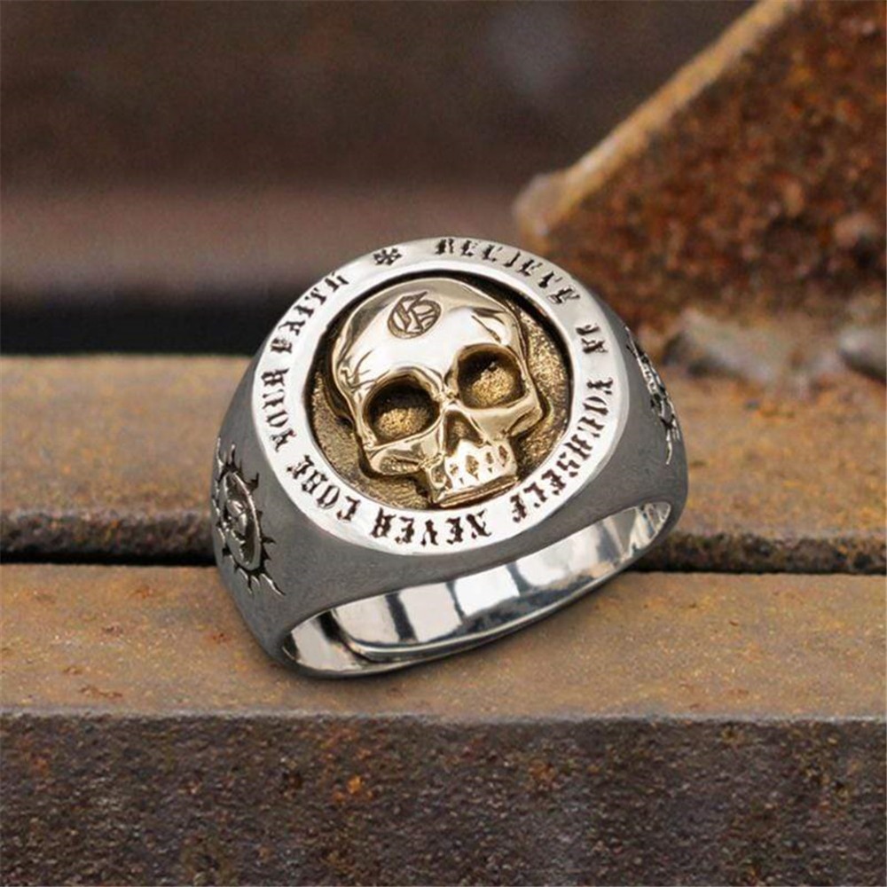 S925 Sterling Silver Fashion M - đánh giá và giá Gothic Skull Ring