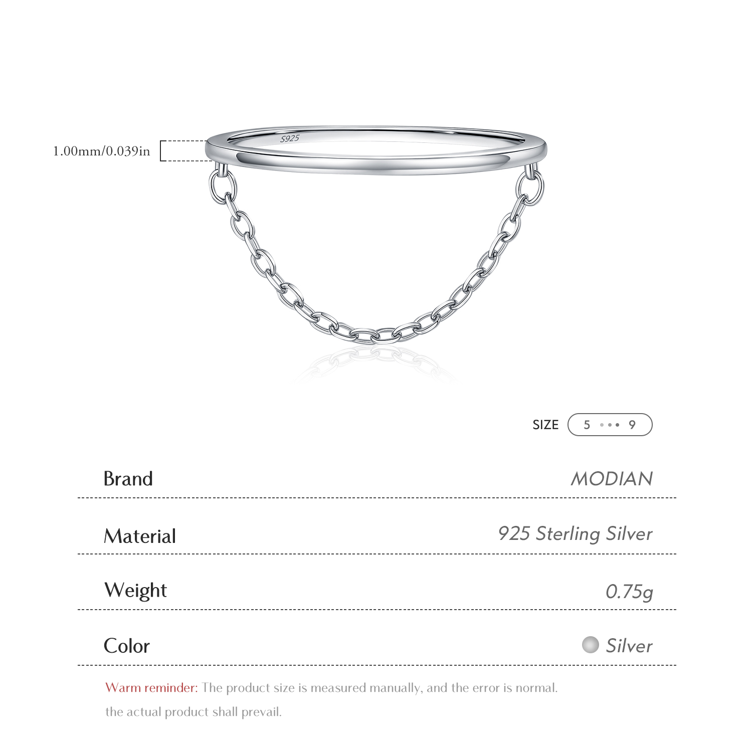 MODIAN 925 Sterling Silver Tas - đánh giá và giá Minimalist Ring Stackable