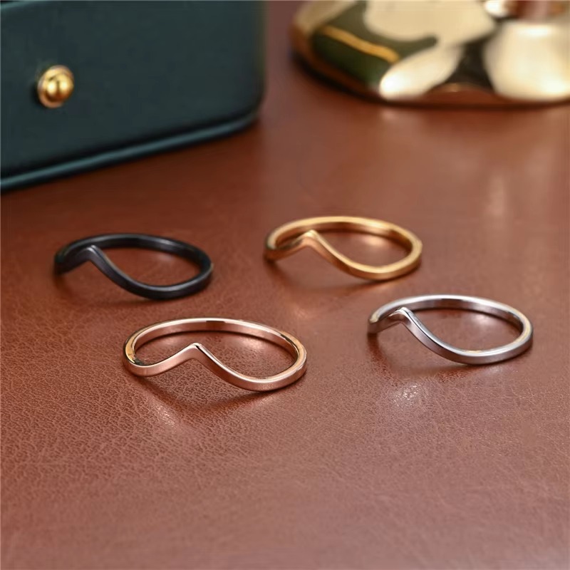 Minimalist Irregular Chevron V - đánh giá và giá Minimalist Ring Stackable