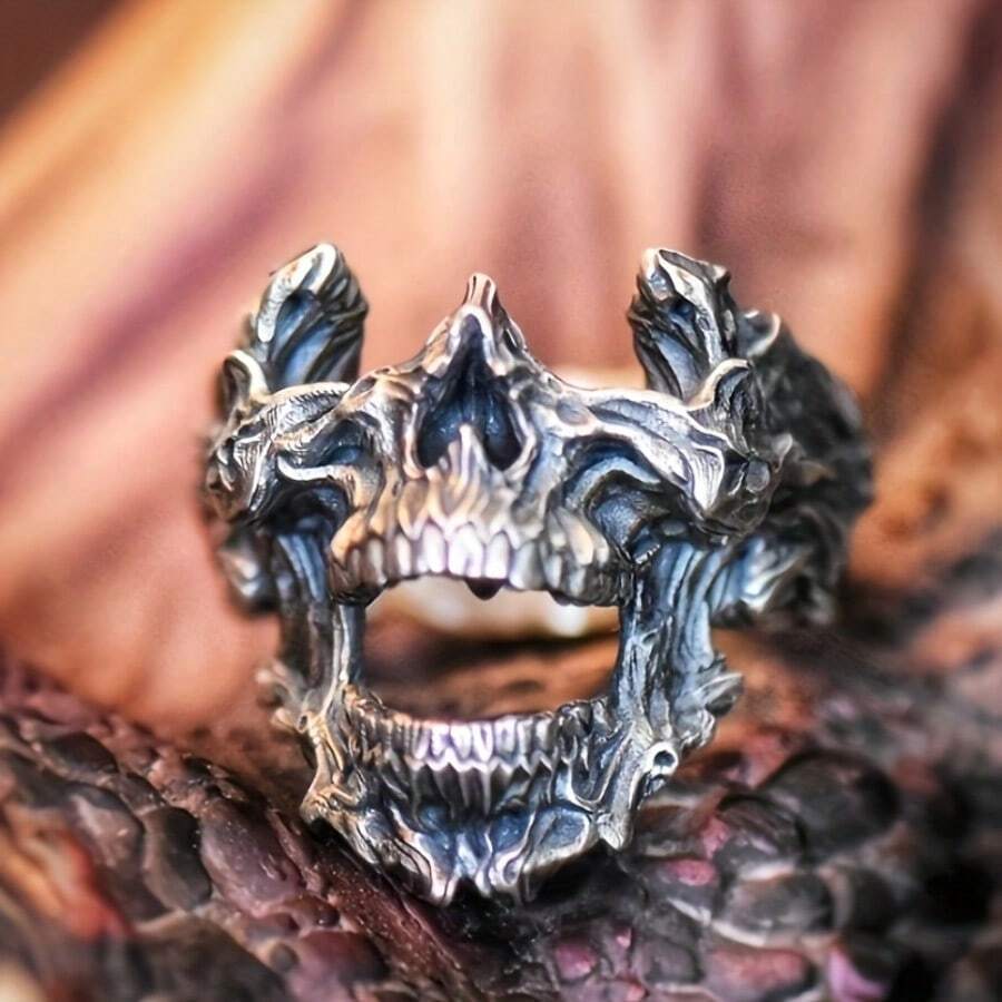 Vintage Gothic Death Skull Mas - đánh giá và giá Gothic Skull Ring