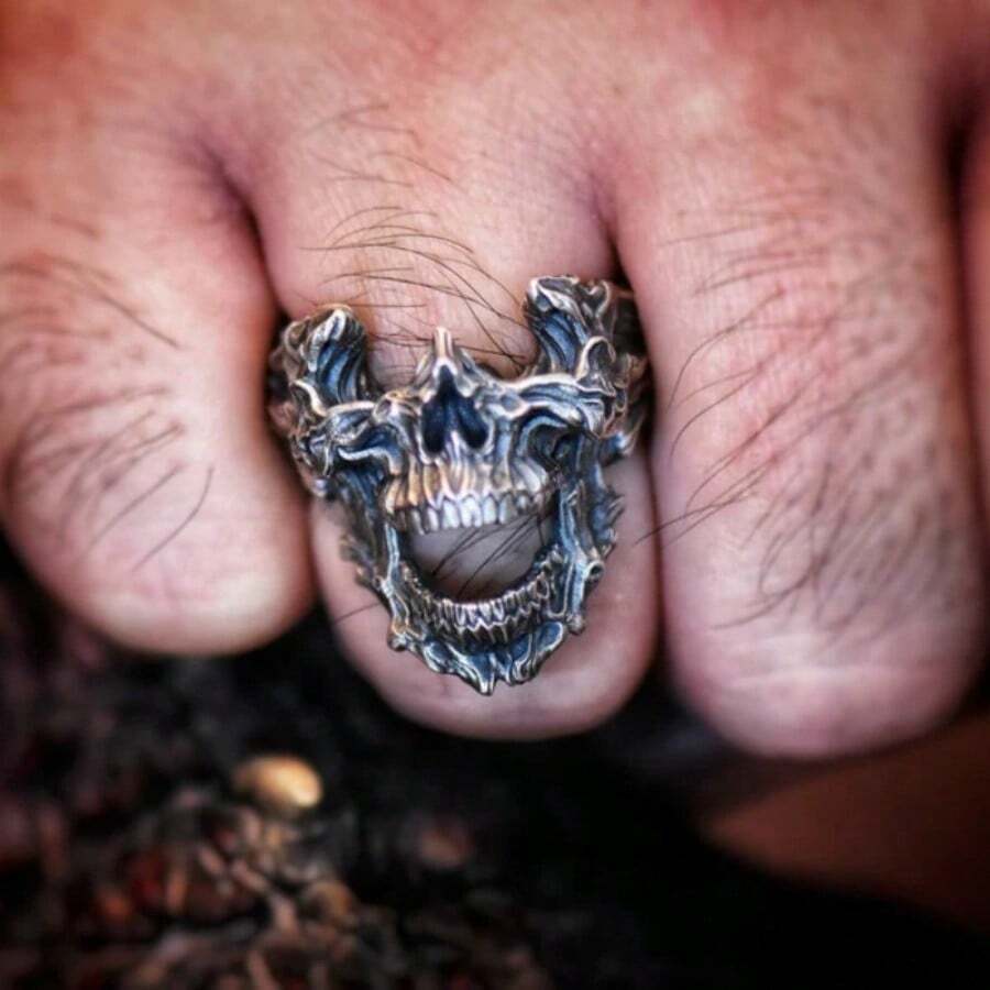 Vintage Gothic Death Skull Mas - đánh giá và giá Gothic Skull Ring