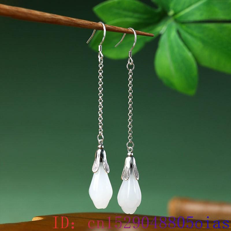 White Real Jade Flower Earring - đánh giá và giá Luxury Gifts Jewelry & Watches Namfleg Mostar