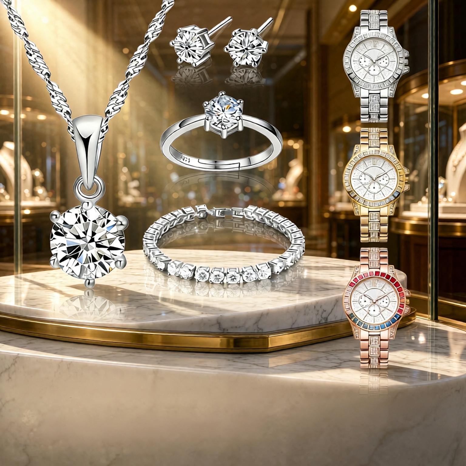 Luxury 925 Sterling Silver Geo - đánh giá và giá Best Jewelry Watches For Women
