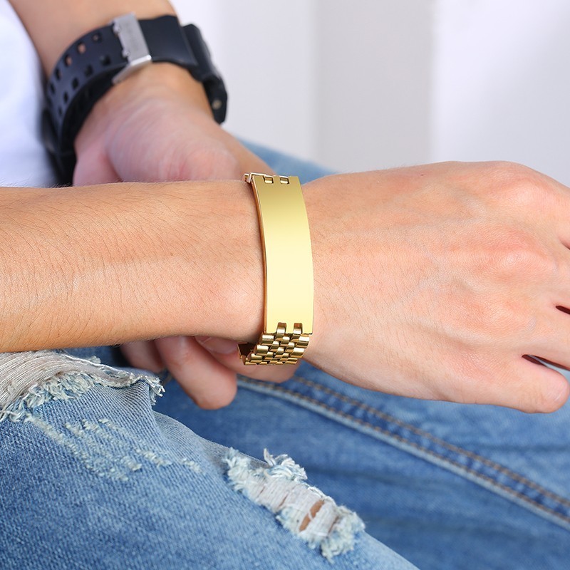 Vnox Nam Rộng 15 Mm ID Thẻ Vòn - đánh giá và giá Jewelry Watches Men