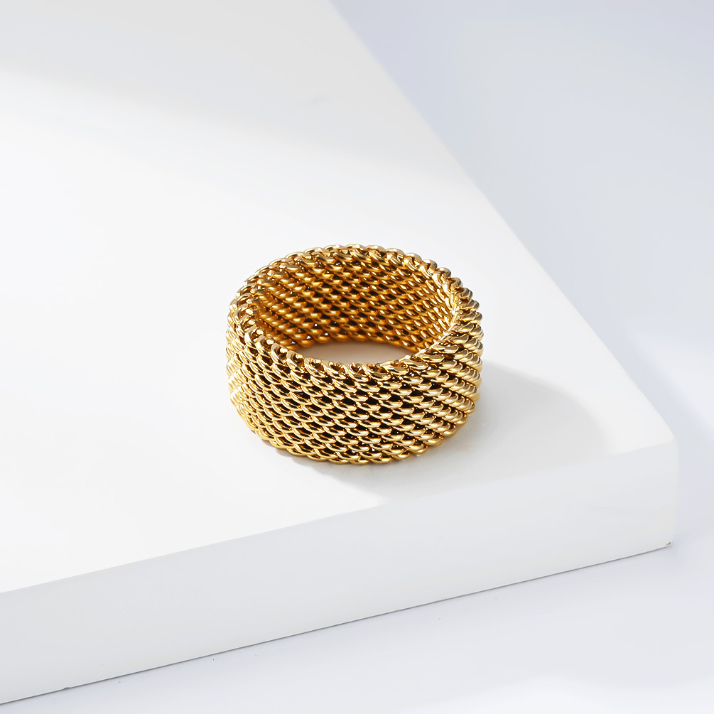 Trendy Stainless Steel Woven R - đánh giá và giá Minimalist Ring Stackable