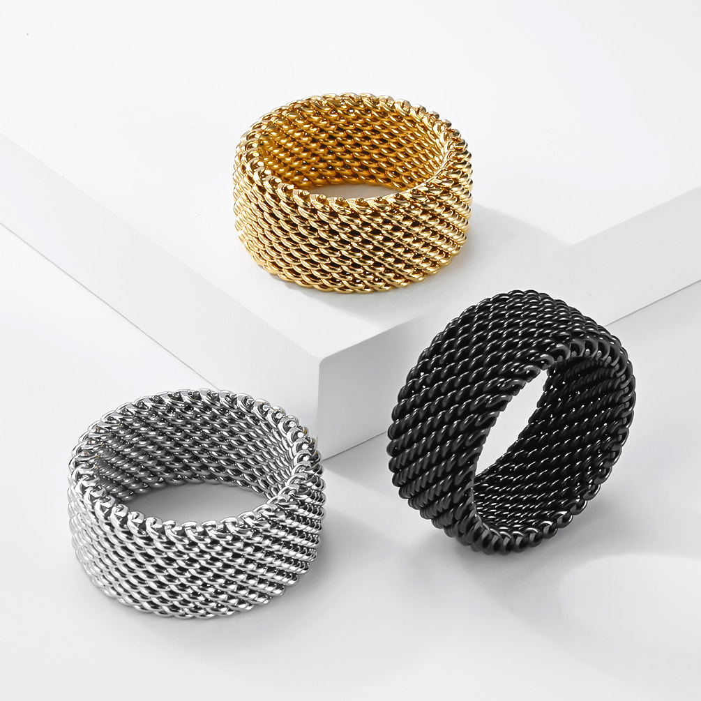 Trendy Stainless Steel Woven R - đánh giá và giá Minimalist Ring Stackable
