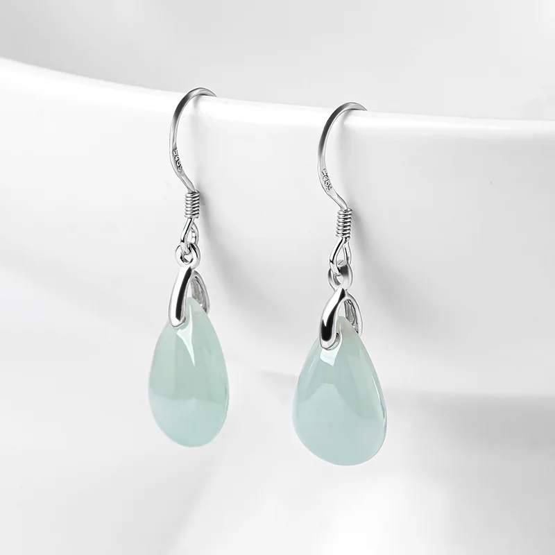Burmese Jade Water Drop Earrin - đánh giá và giá Luxury Gifts Jewelry & Watches Namfleg Mostar
