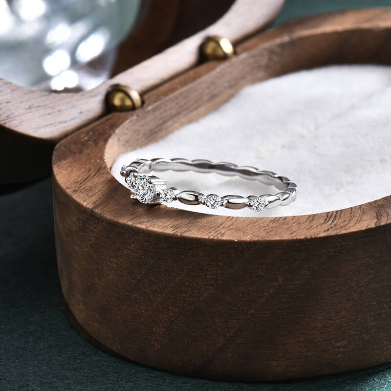 925 Sterling Silver Bamboo Sta - đánh giá và giá Minimalist Ring Stackable