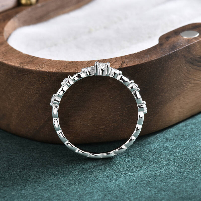 925 Sterling Silver Bamboo Sta - đánh giá và giá Minimalist Ring Stackable