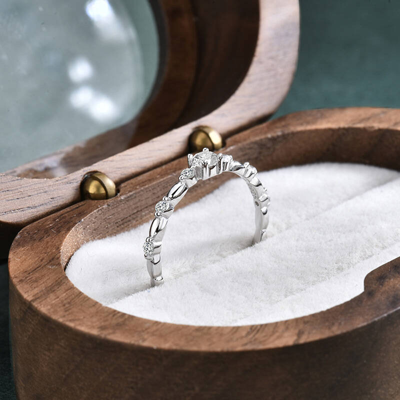 925 Sterling Silver Bamboo Sta - đánh giá và giá Minimalist Ring Stackable