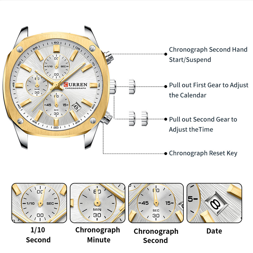 CURREN Modern Men's 42mm Sport - đánh giá và giá Jewelry For Watches