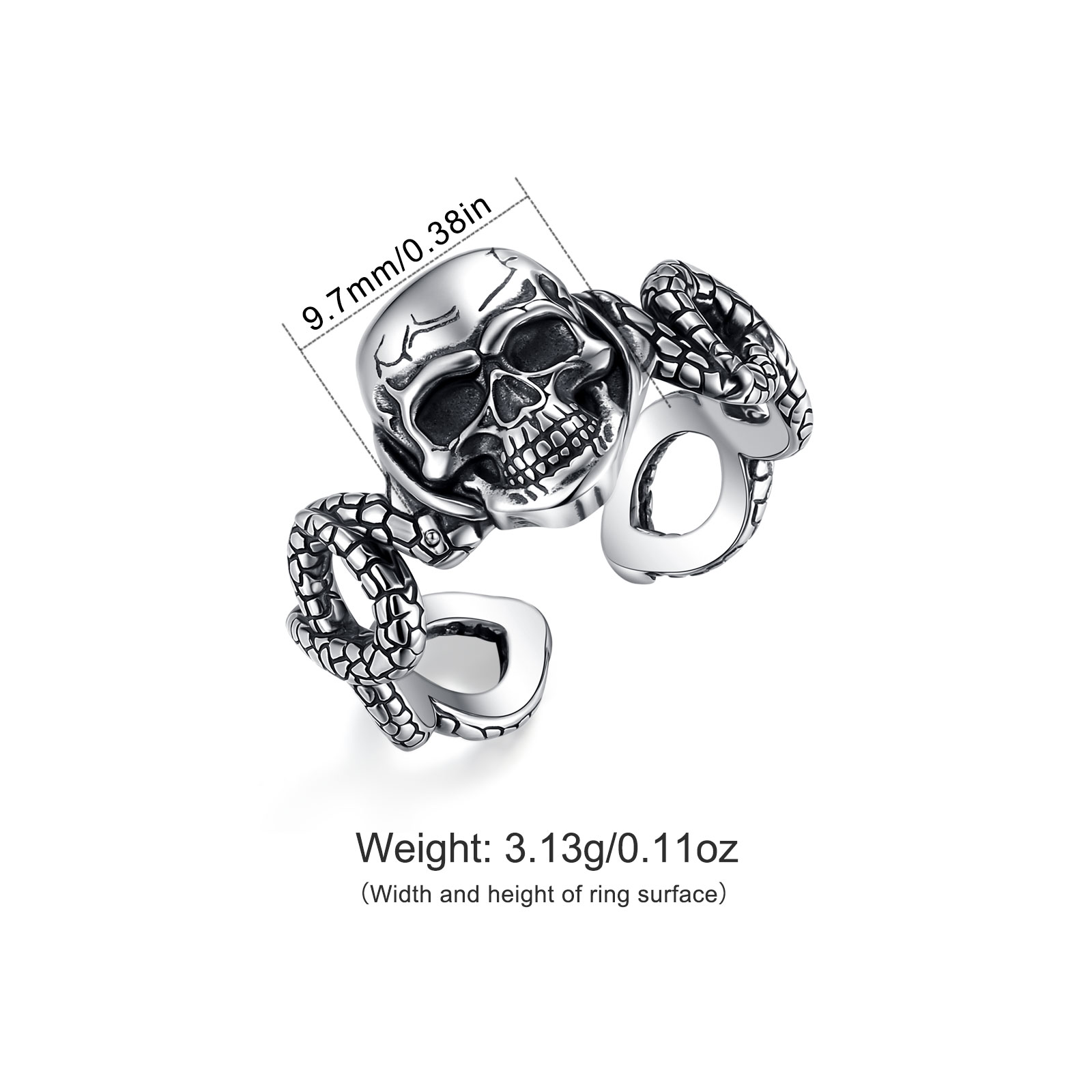 AEONSLOVE 925 Sterling Silver  - đánh giá và giá Gothic Skull Ring