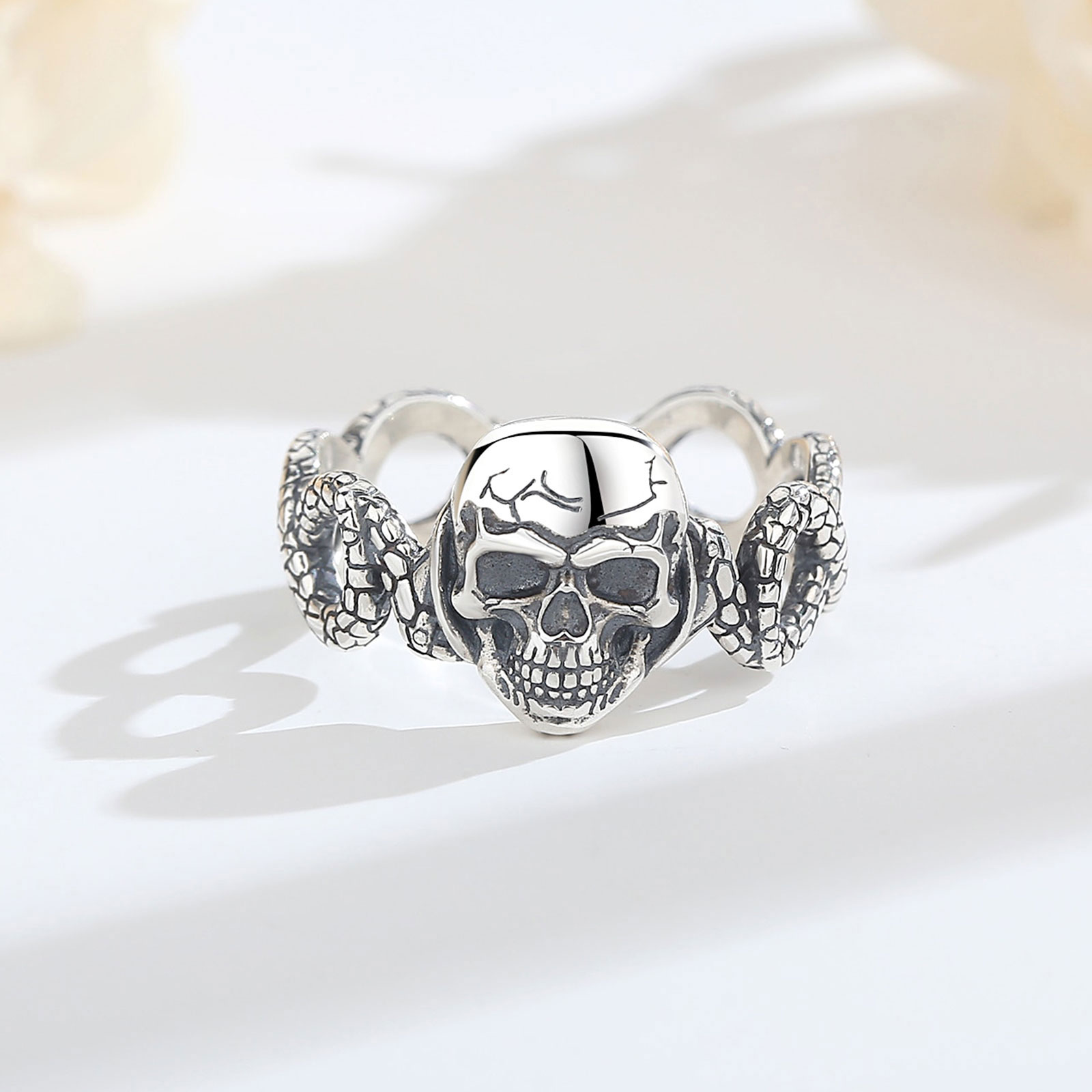 AEONSLOVE 925 Sterling Silver  - đánh giá và giá Gothic Skull Ring