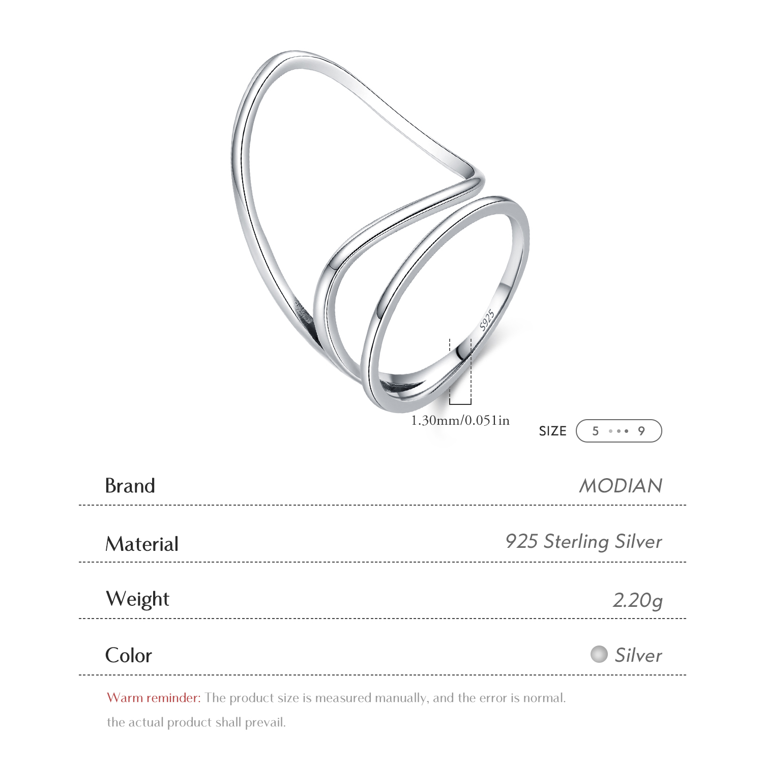 MODIAN 925 Sterling Silver Min - đánh giá và giá Minimalist Ring Stackable